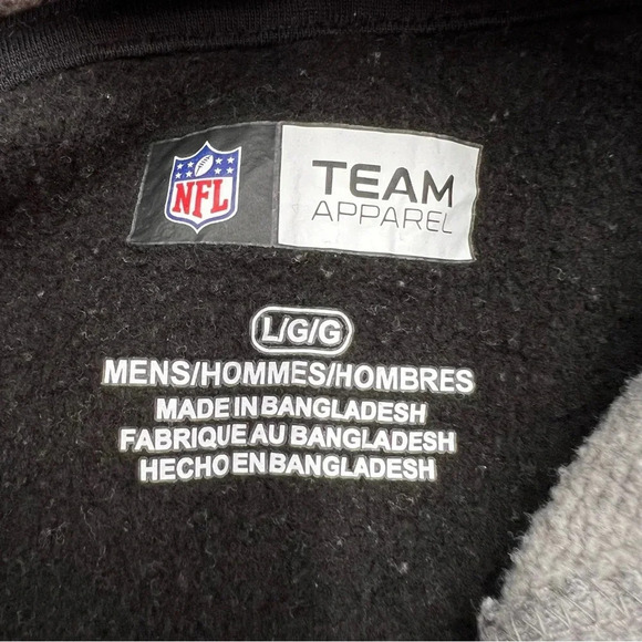 Pittsburgh Steelers Hoodie Men’s L Black Gray 2-tone  NFL Pullover‎ Sweatshirt - Picture 3 of 7